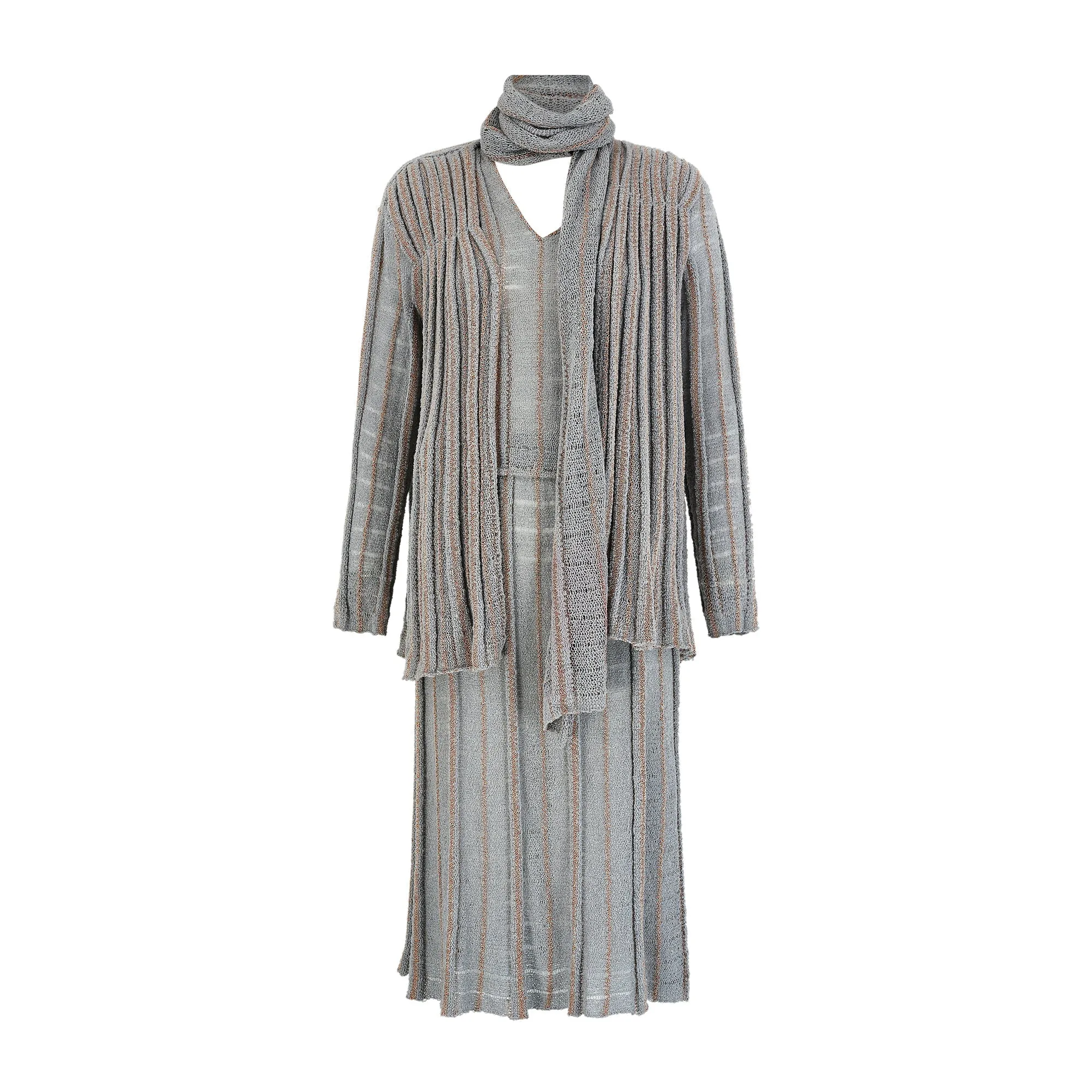 1970s Mary Farrin Four Piece Knitted Skirt Suit