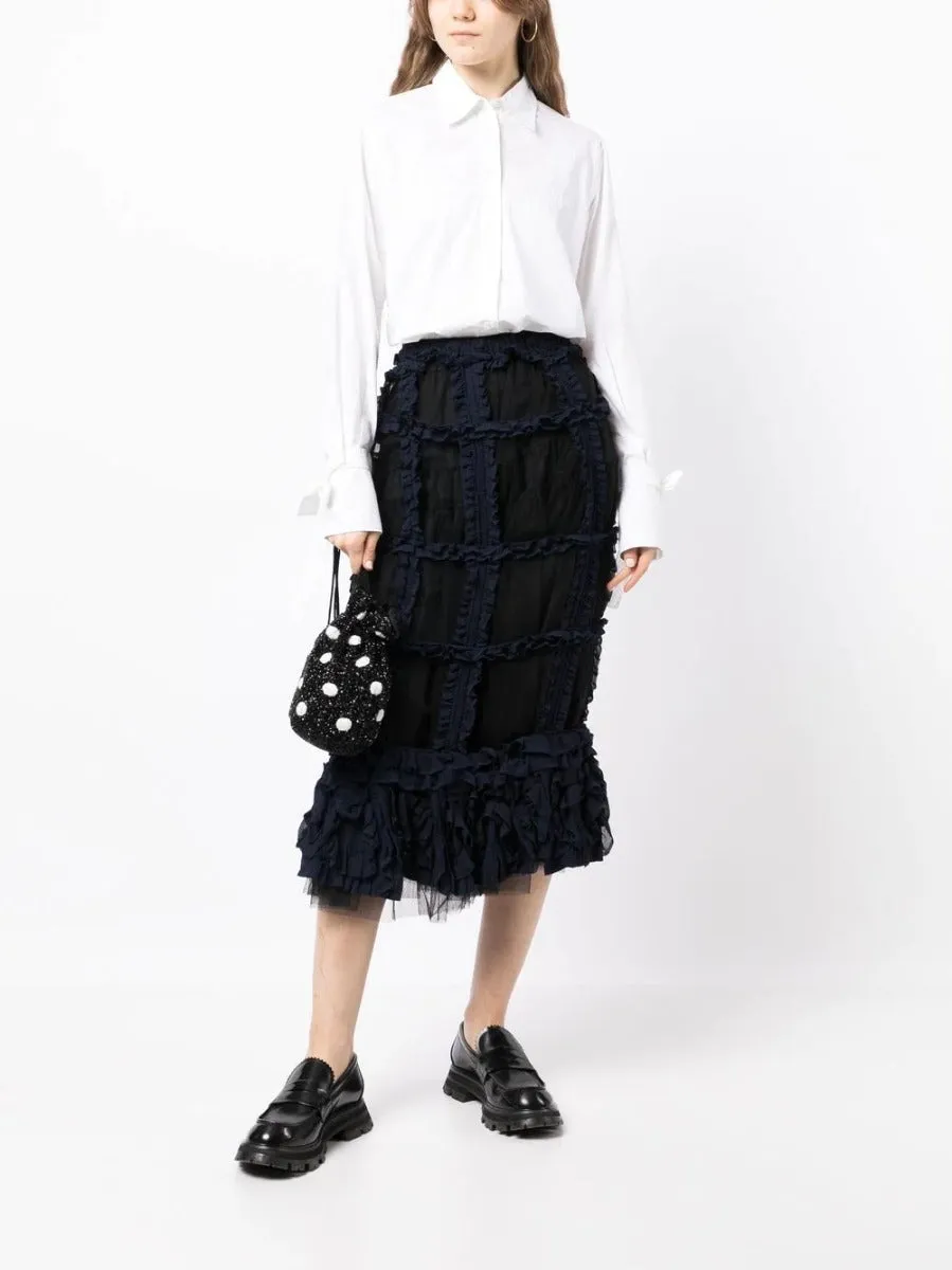 Avant-Garde Textured Cage Skirt