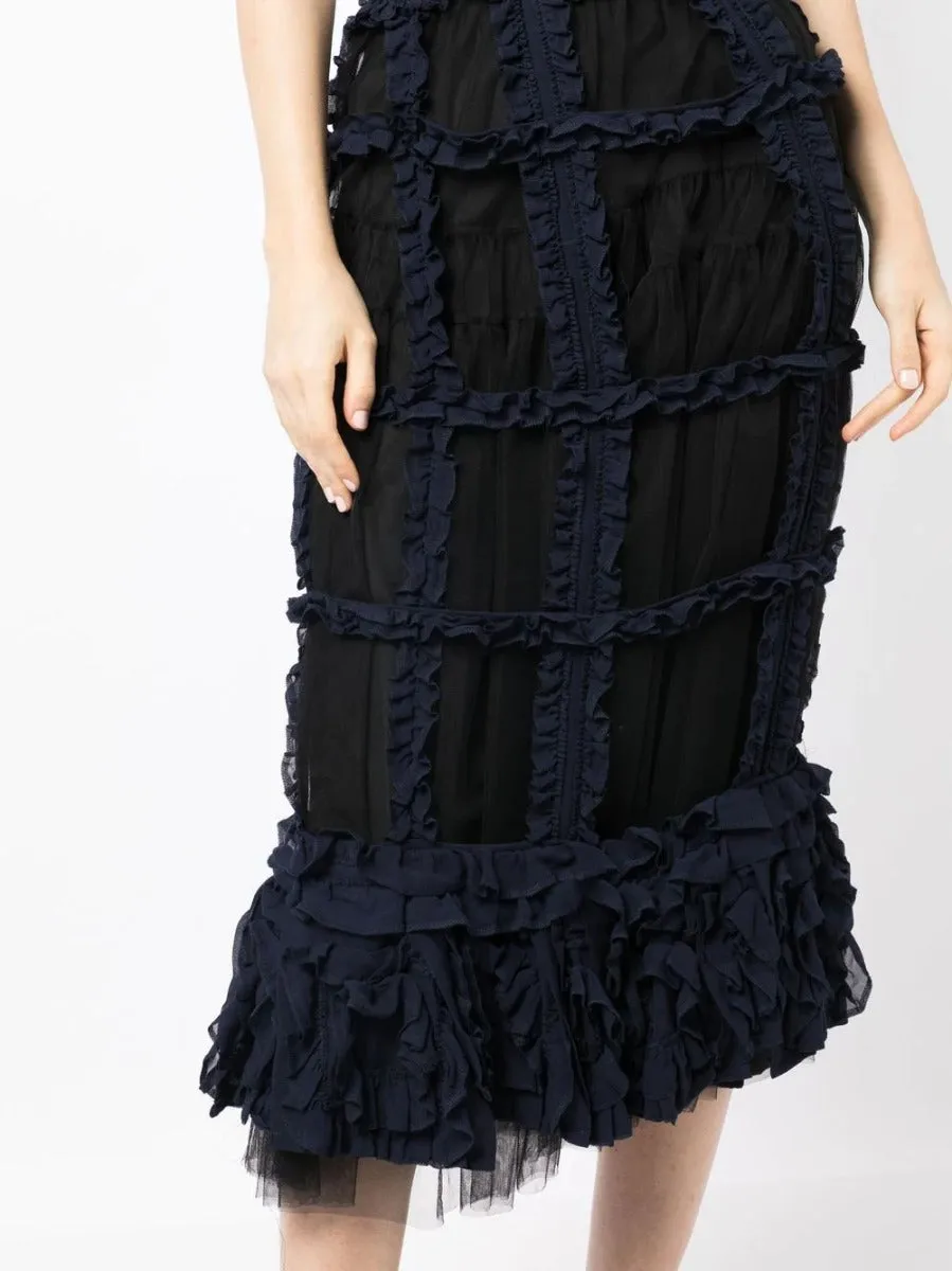 Avant-Garde Textured Cage Skirt
