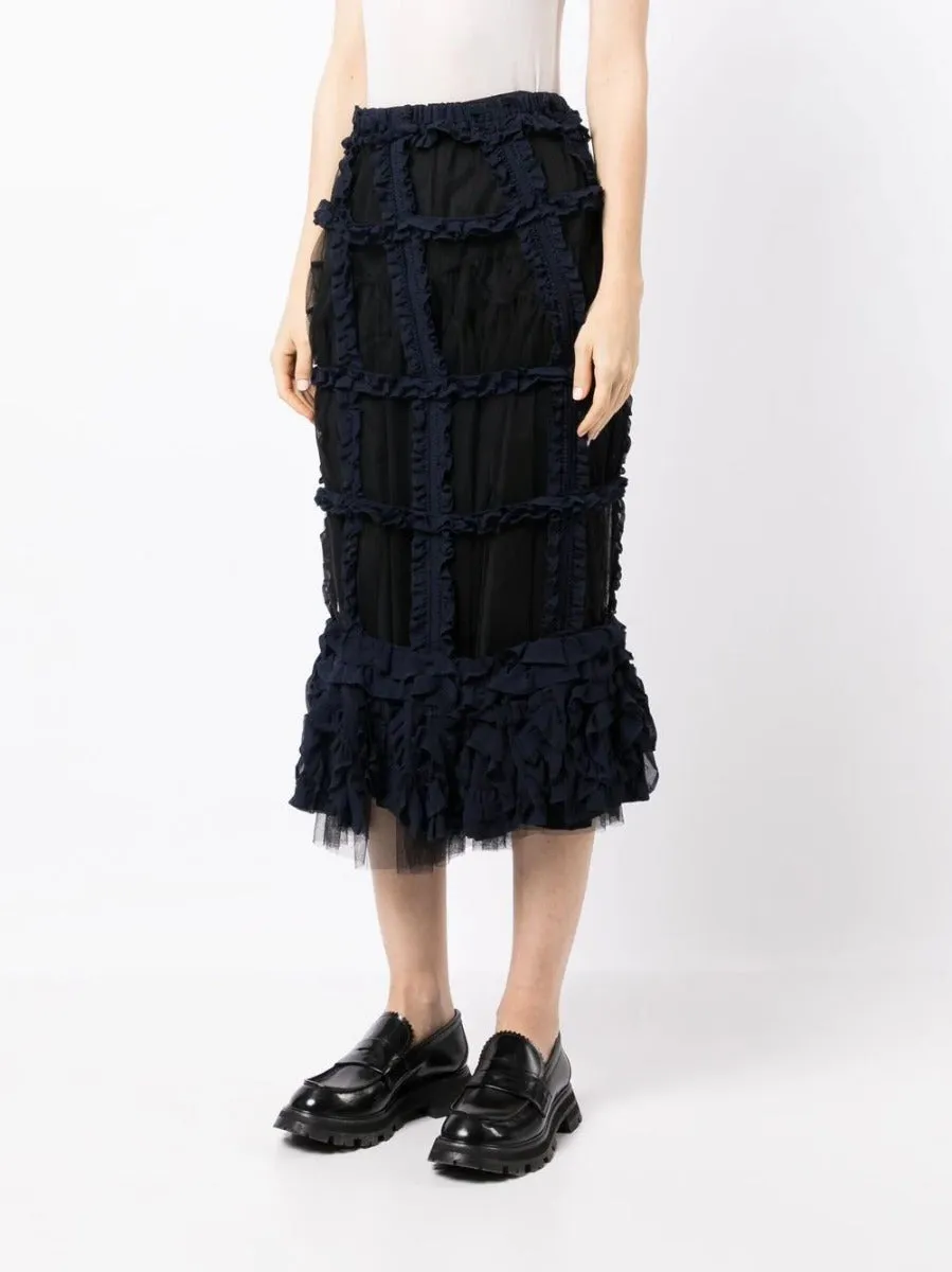 Avant-Garde Textured Cage Skirt