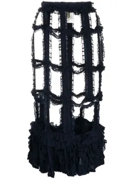 Avant-Garde Textured Cage Skirt