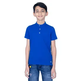 Boys Royal Pure Cotton Polo T-Shirt