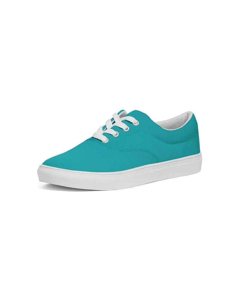 Bright Green Cyan Women's Canvas Sneakers | Women's | Bright Pure Green Cyan | C100M0Y38K0
