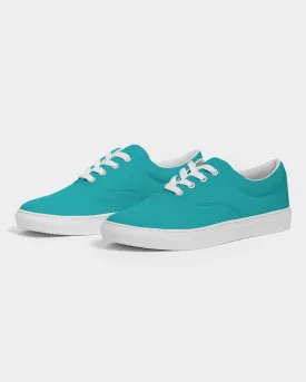 Bright Green Cyan Women's Canvas Sneakers | Women's | Bright Pure Green Cyan | C100M0Y38K0