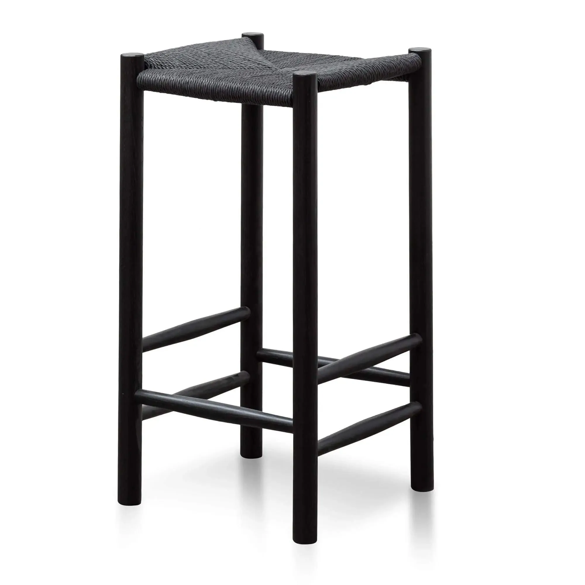 Calibre 65cm Oak Bar Stool - Black BS2978-OW