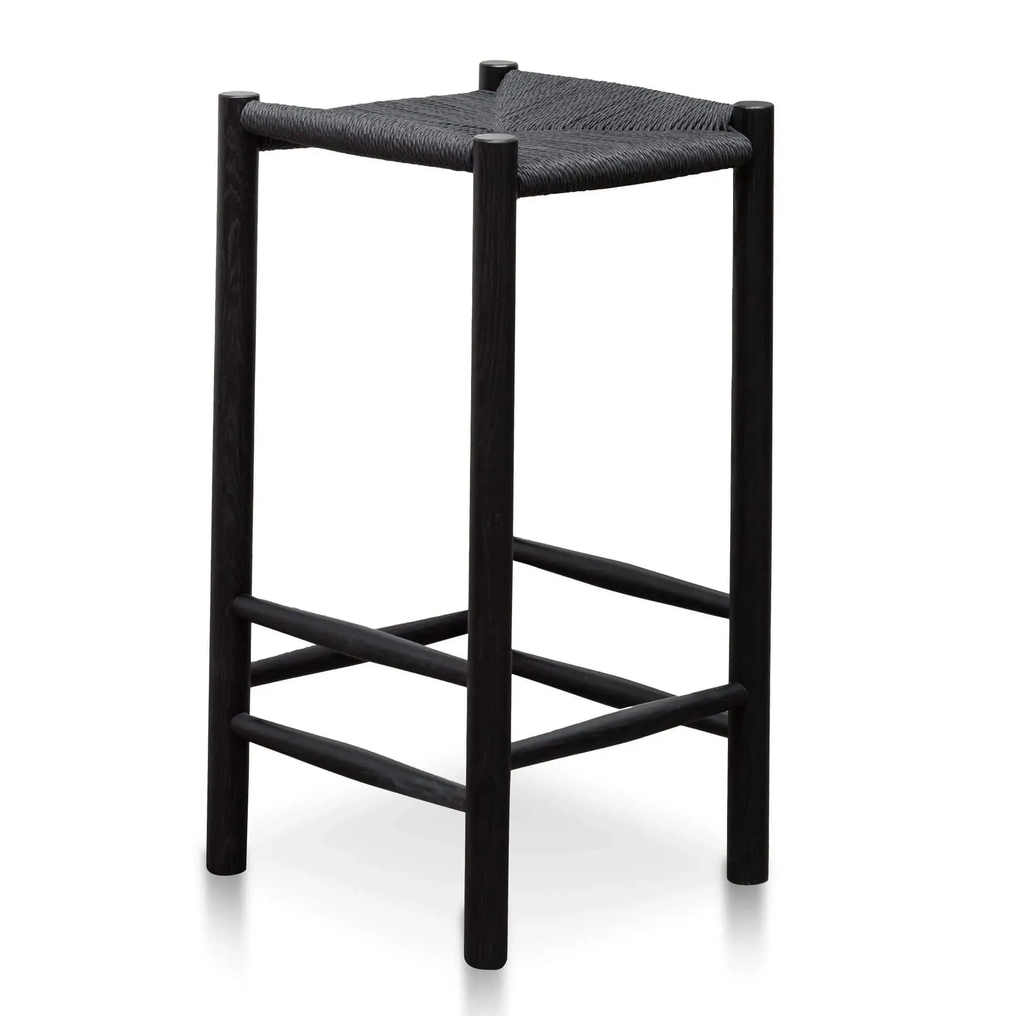 Calibre 65cm Oak Bar Stool - Black BS2978-OW