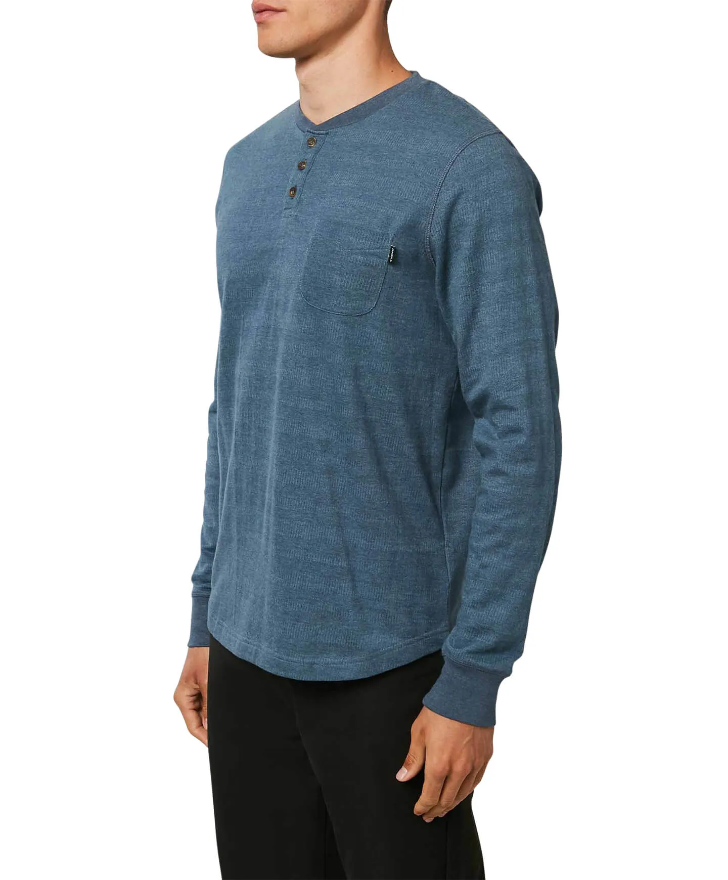 Clearview Henley Top - Cadet Blue