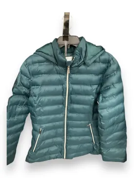 Coat Puffer & Quilted By Time And Tru In Aqua, Size: L