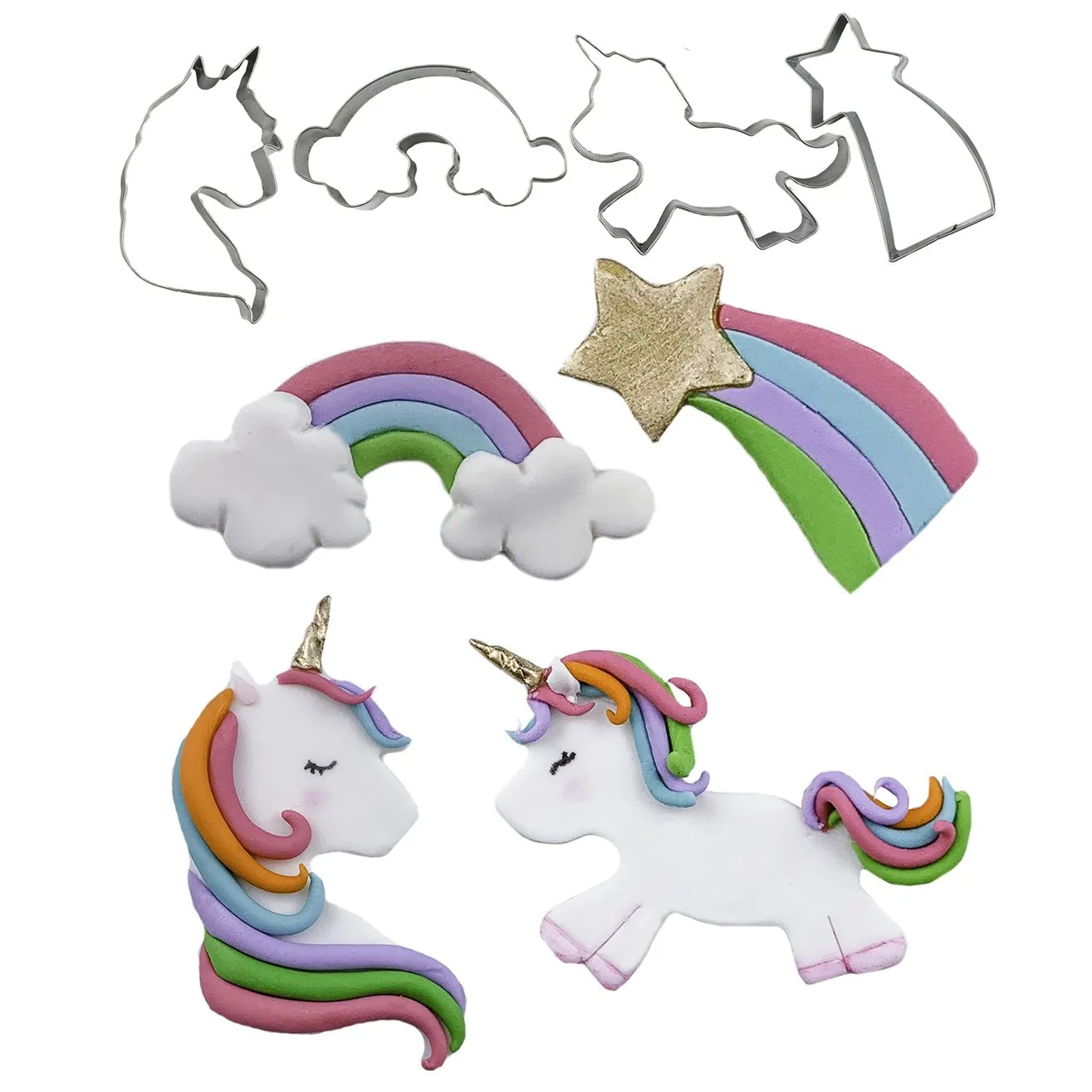 Cutie Cupcake Cutter Set - Unicorn and Rainbows