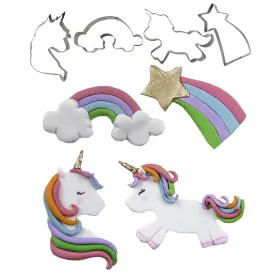 Cutie Cupcake Cutter Set - Unicorn and Rainbows