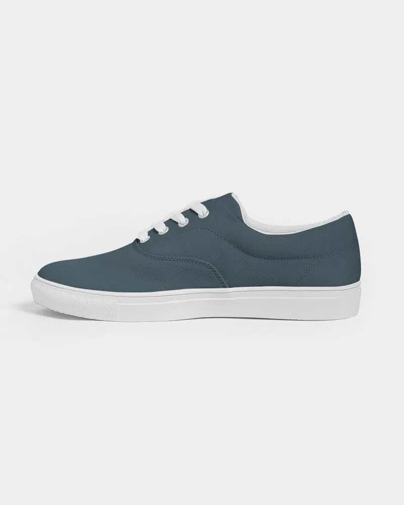 Dark Cyan Women's Canvas Sneakers | Women's | Dark Pale Pastel Cyan | C30M0Y0K80