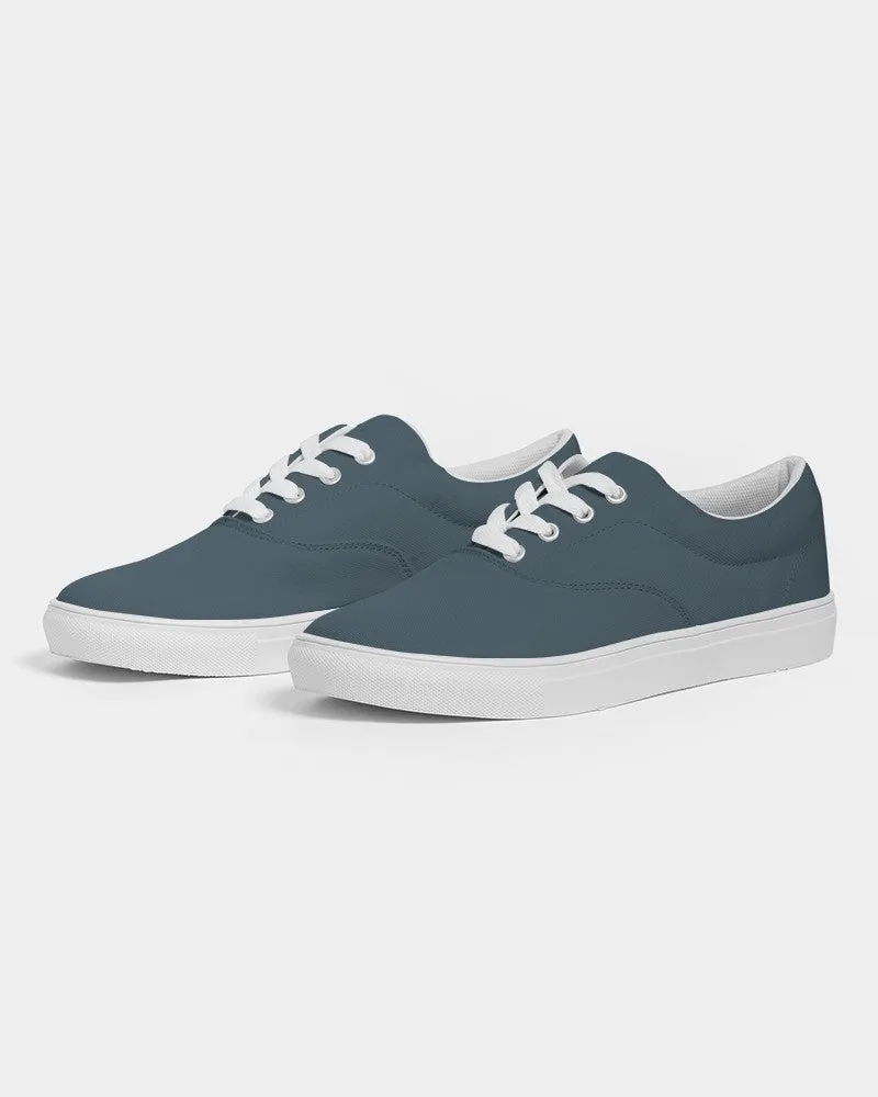 Dark Cyan Women's Canvas Sneakers | Women's | Dark Pale Pastel Cyan | C30M0Y0K80