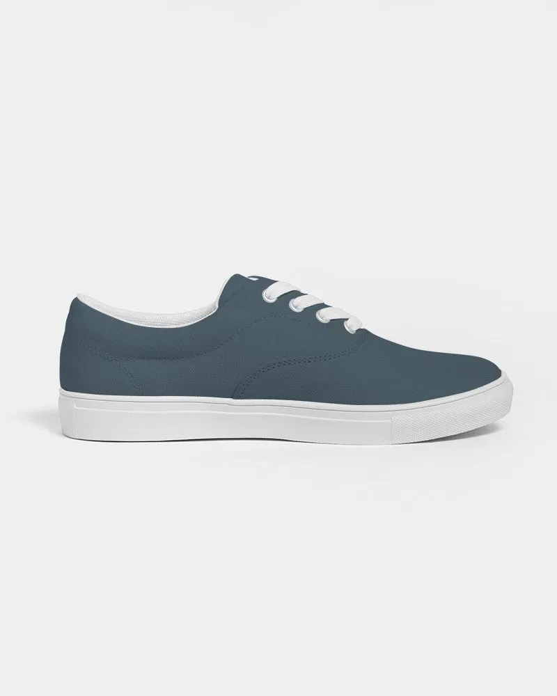 Dark Cyan Women's Canvas Sneakers | Women's | Dark Pale Pastel Cyan | C30M0Y0K80