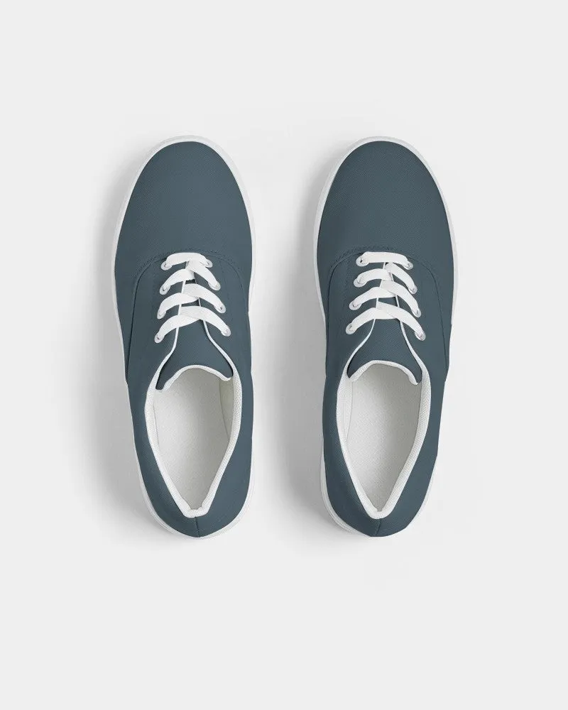 Dark Cyan Women's Canvas Sneakers | Women's | Dark Pale Pastel Cyan | C30M0Y0K80