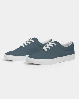 Dark Cyan Women's Canvas Sneakers | Women's | Dark Pale Pastel Cyan | C30M0Y0K80