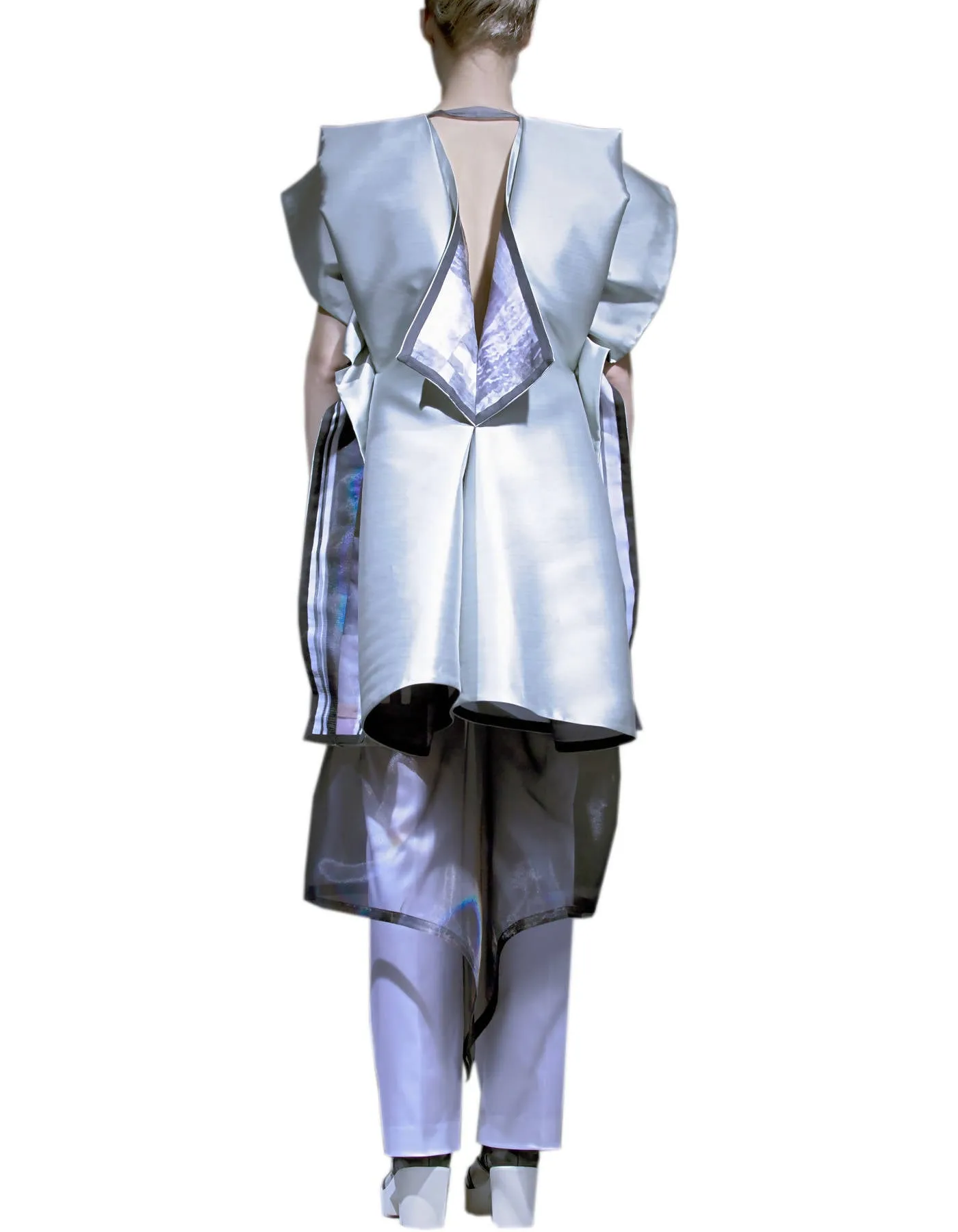 Double Face Printing Lapel Straight Jacket
