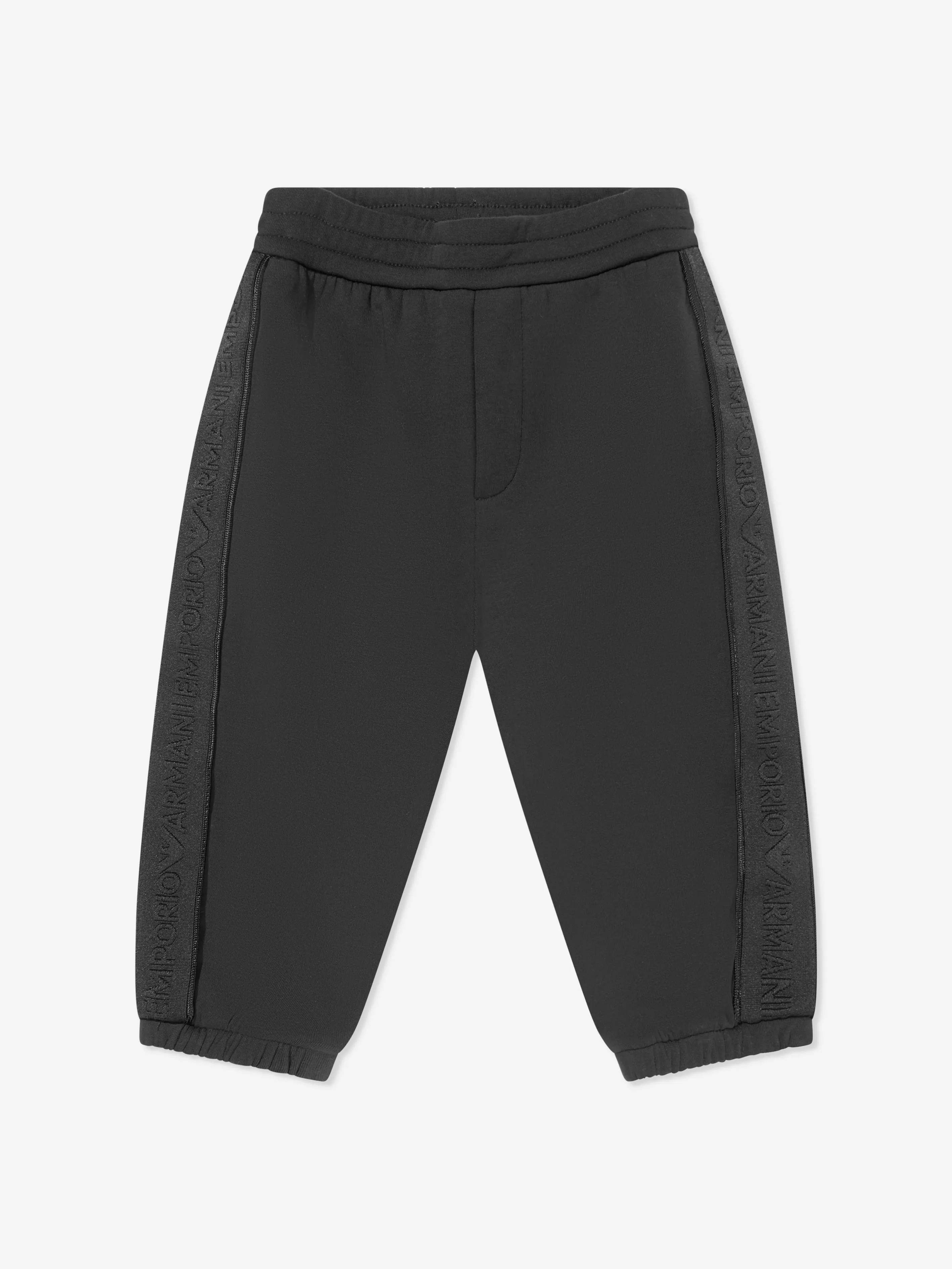 Emporio Armani Baby Boys Logo Tape Joggers in Navy