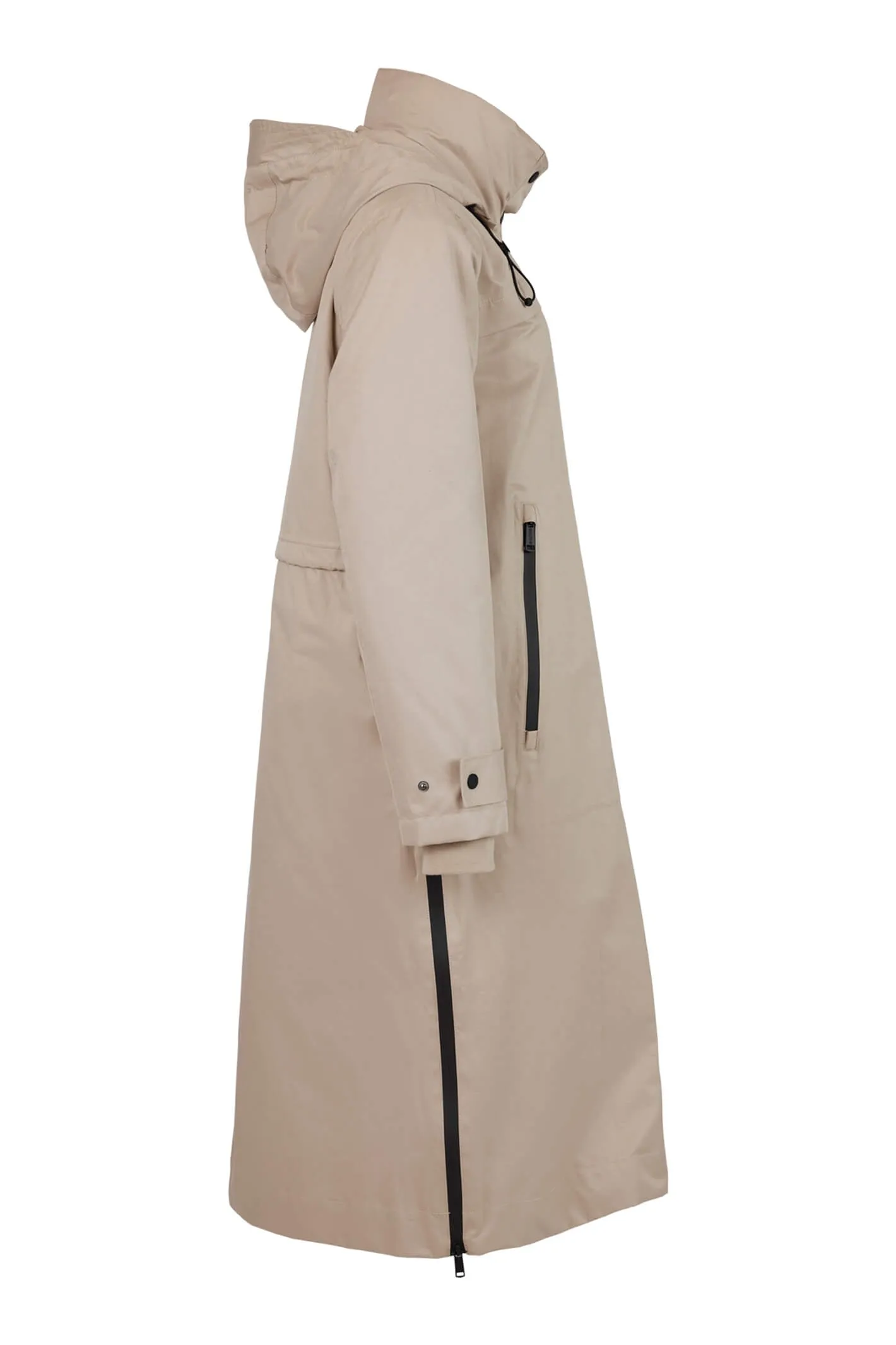 Frandsen 760-292-13 Stone Quilted Layer Long Coat Jacket