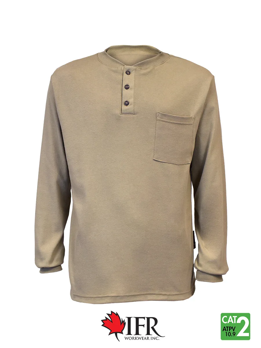 Front Line 6.9 oz Henley Long Sleeve T-Shirt - 660
