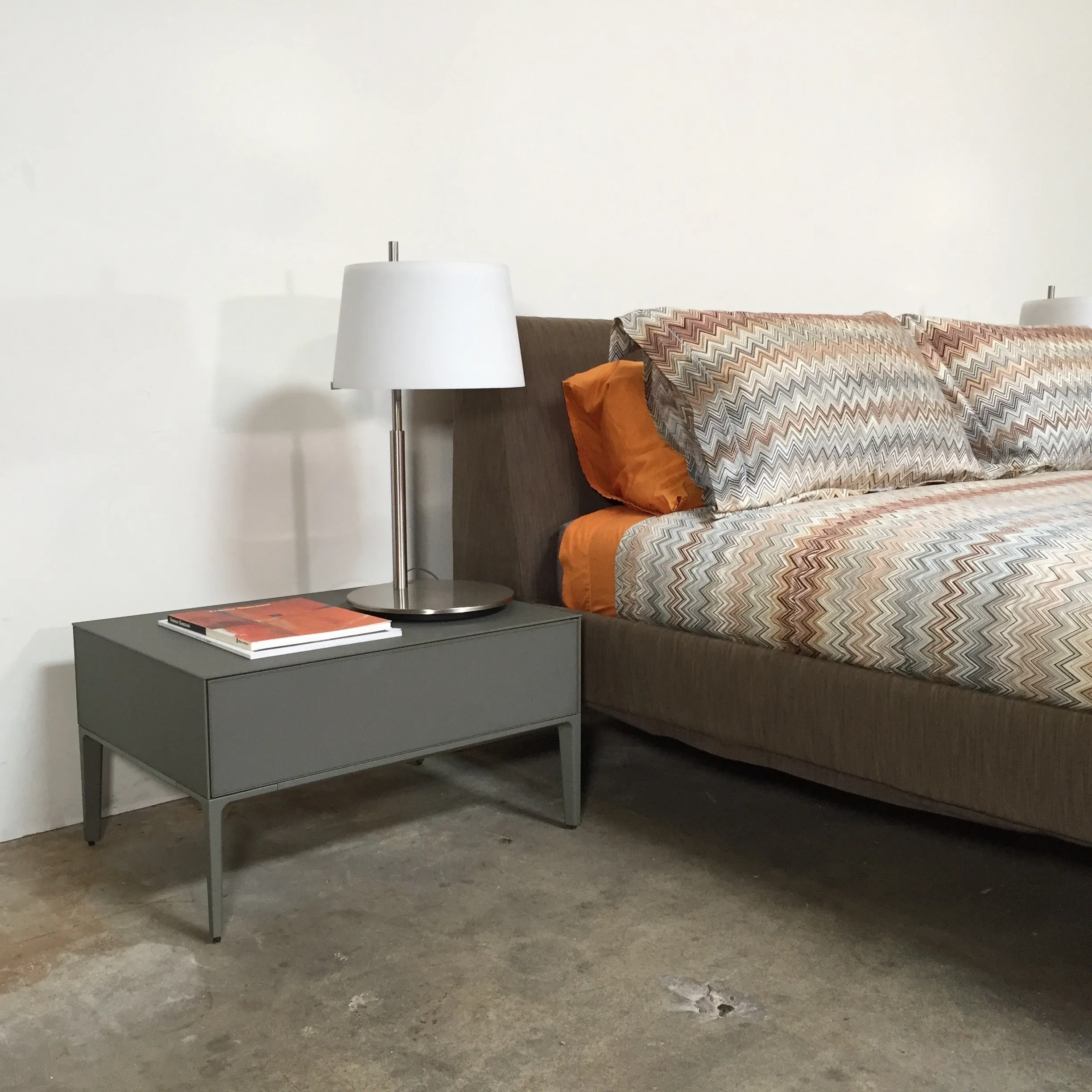 Gray Lacquer Nightstand (2 in stock)