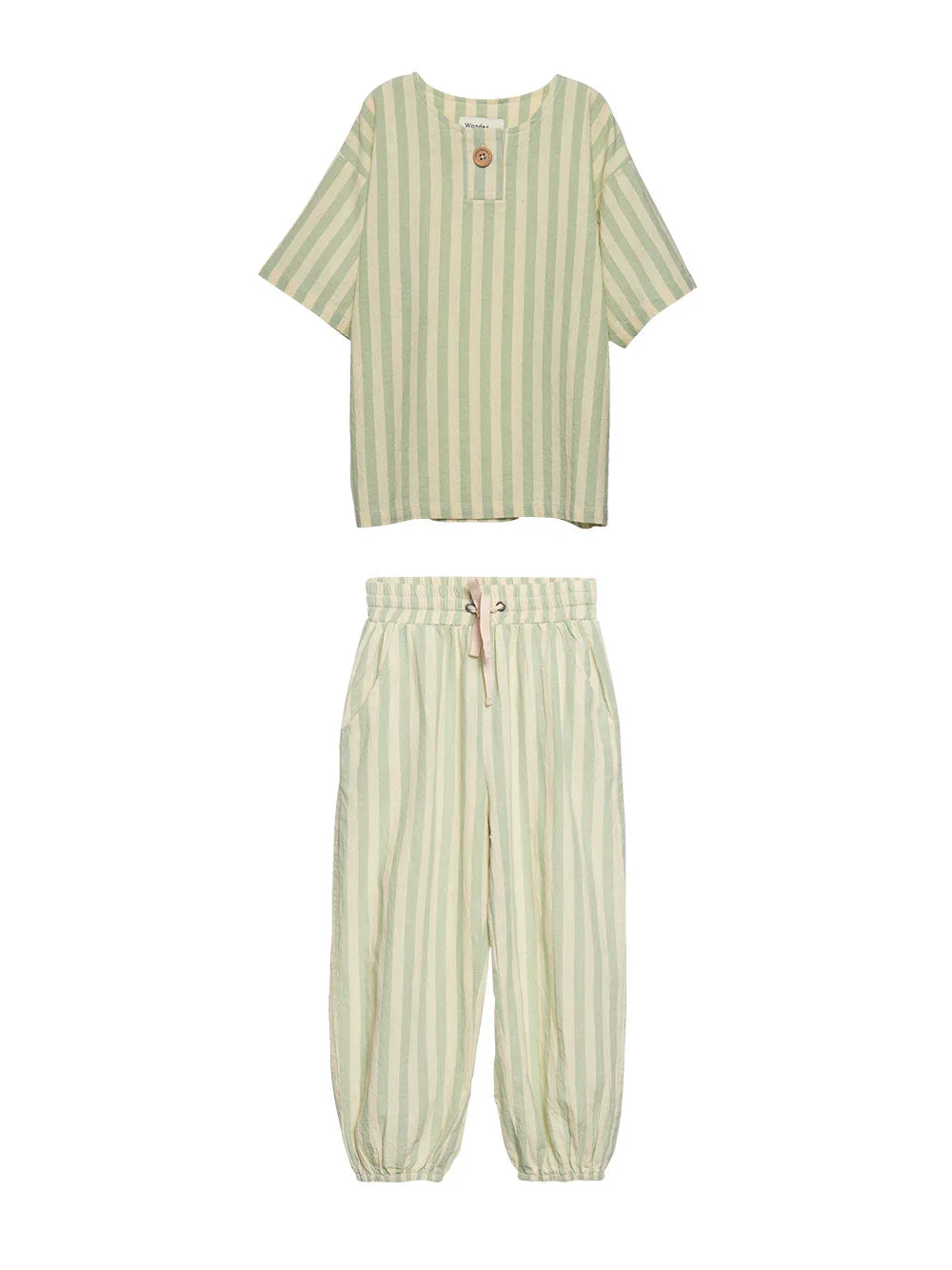 Henley Matcha Stripe Shirt