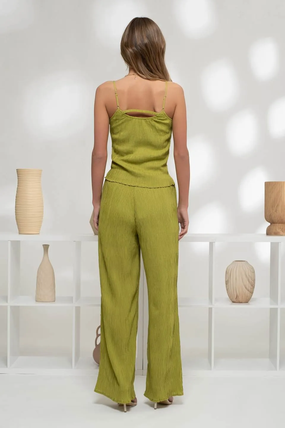 HIGH WAIST PLISSE DRESS PANTS