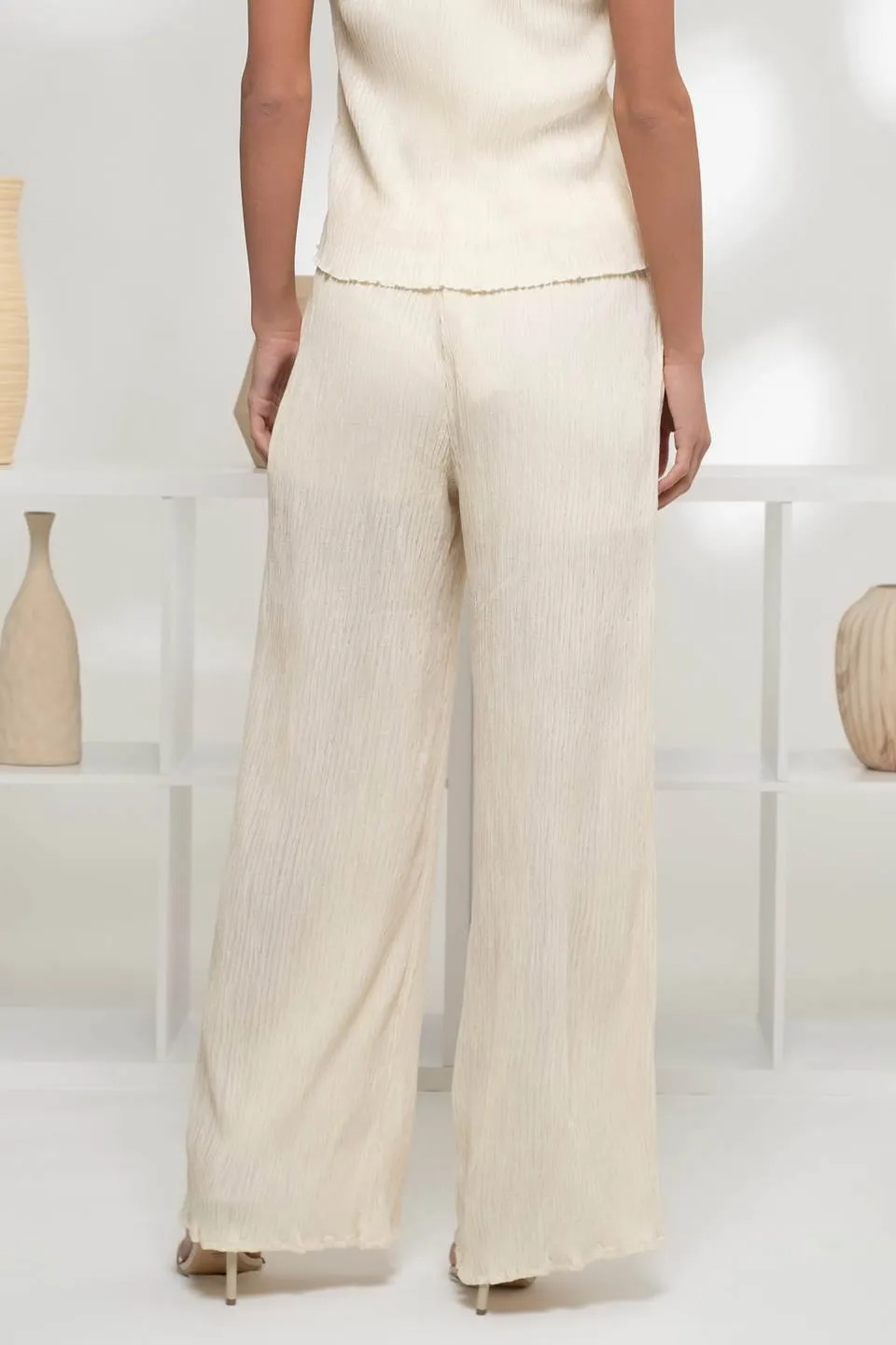HIGH WAIST PLISSE DRESS PANTS