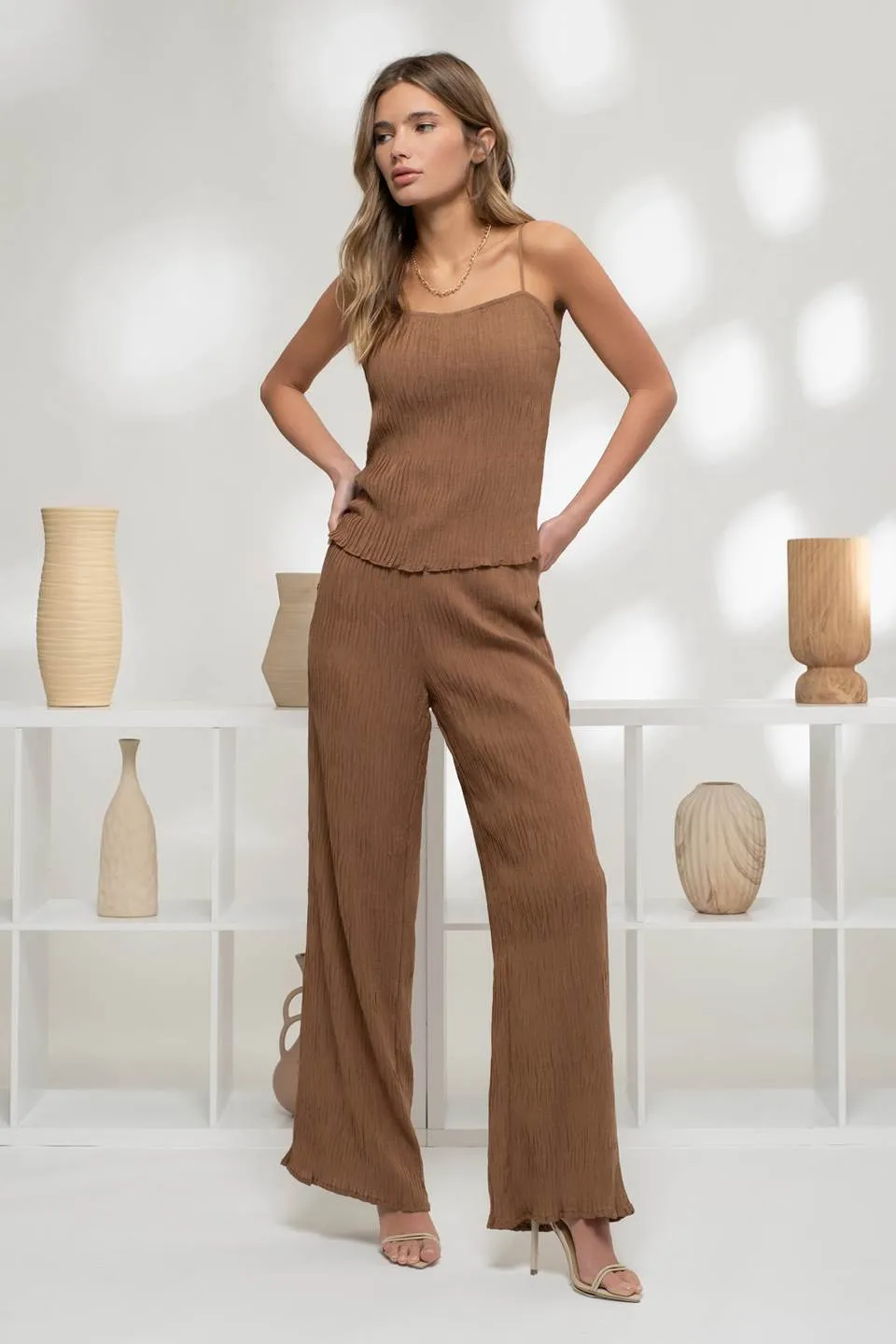 HIGH WAIST PLISSE DRESS PANTS