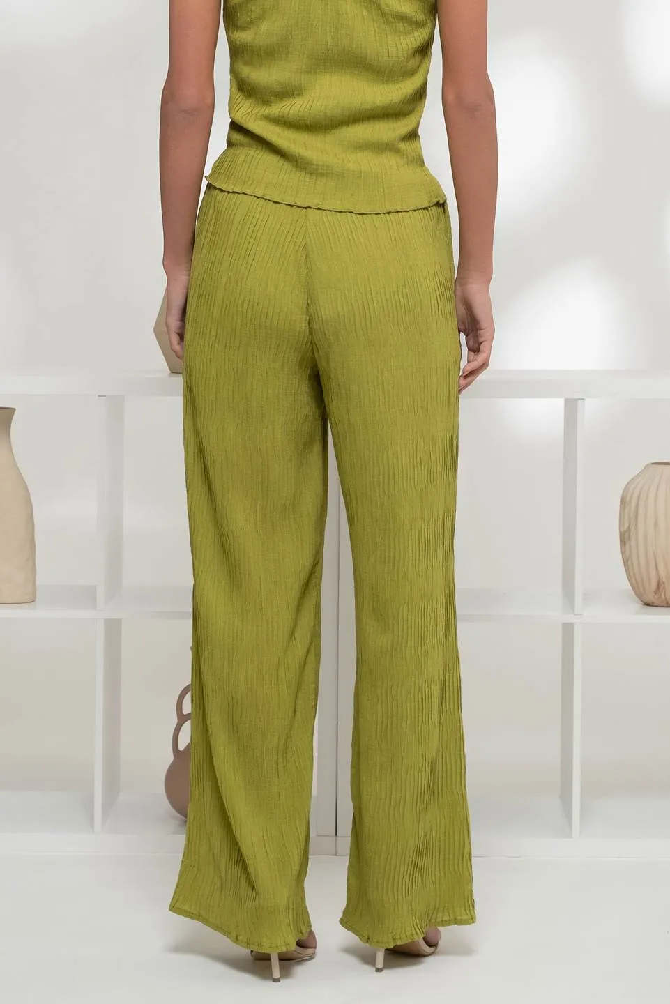 HIGH WAIST PLISSE DRESS PANTS