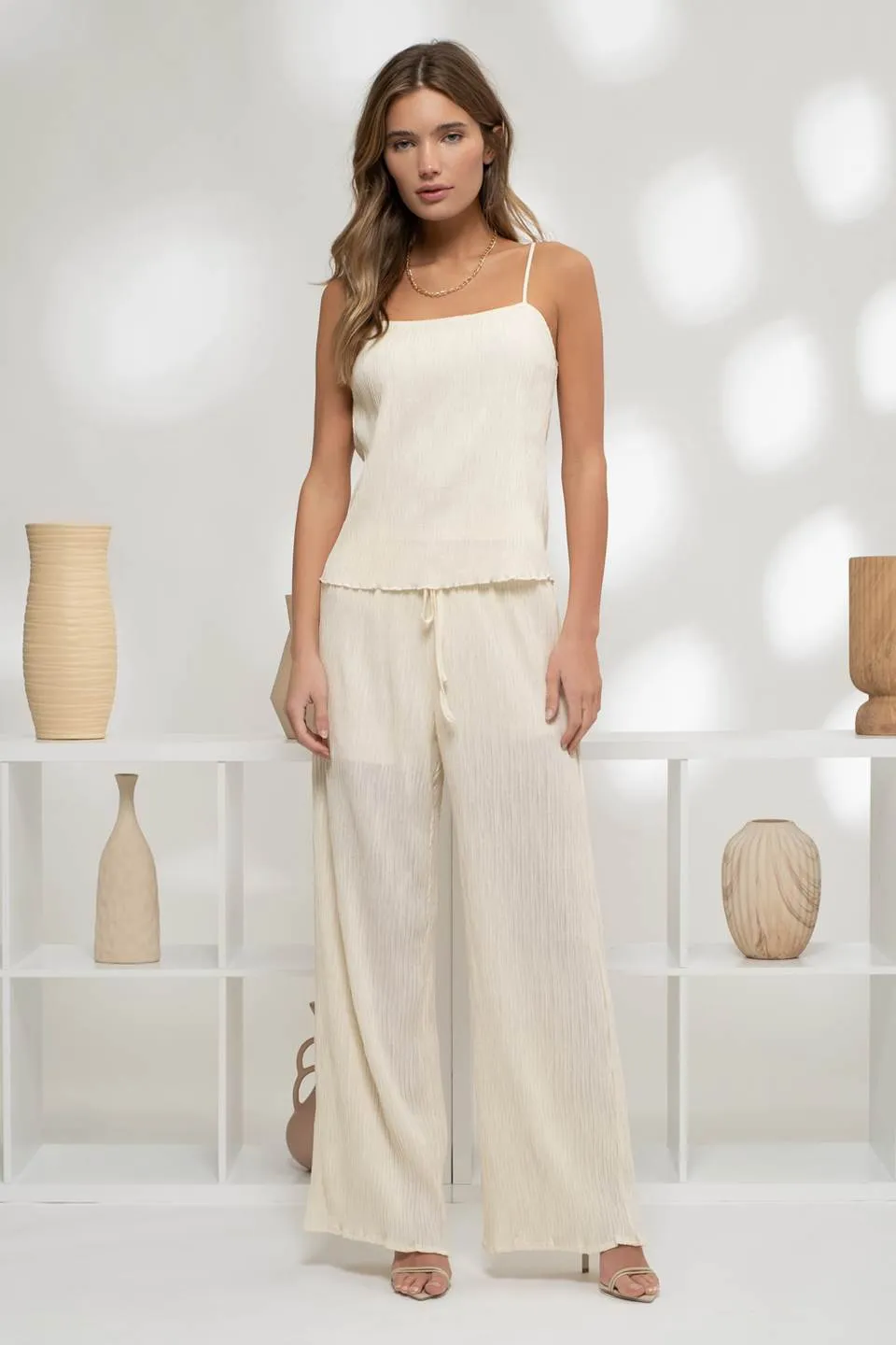 HIGH WAIST PLISSE DRESS PANTS