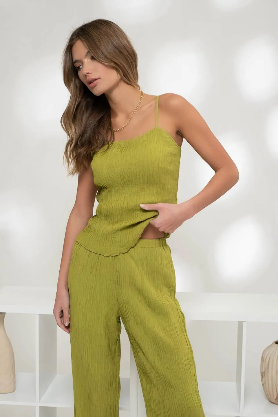 HIGH WAIST PLISSE DRESS PANTS