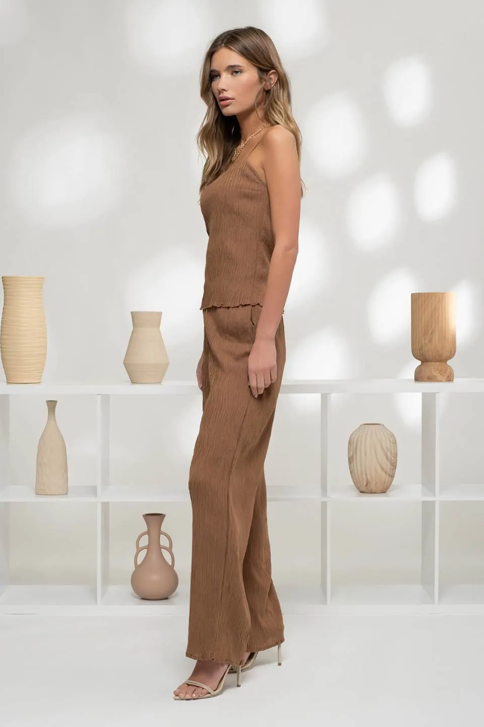 HIGH WAIST PLISSE DRESS PANTS