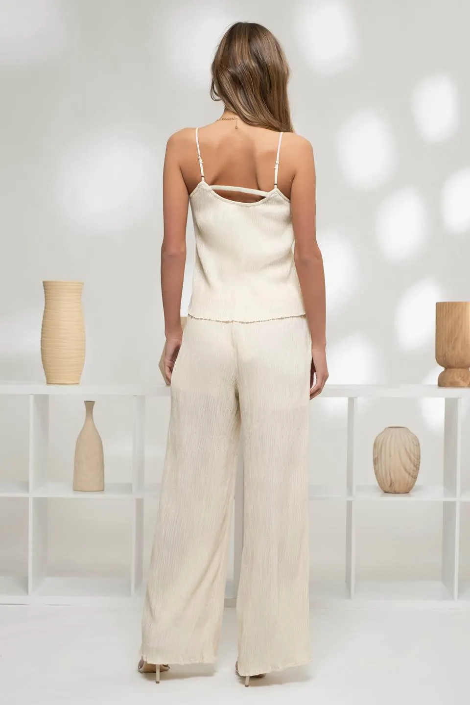 HIGH WAIST PLISSE DRESS PANTS