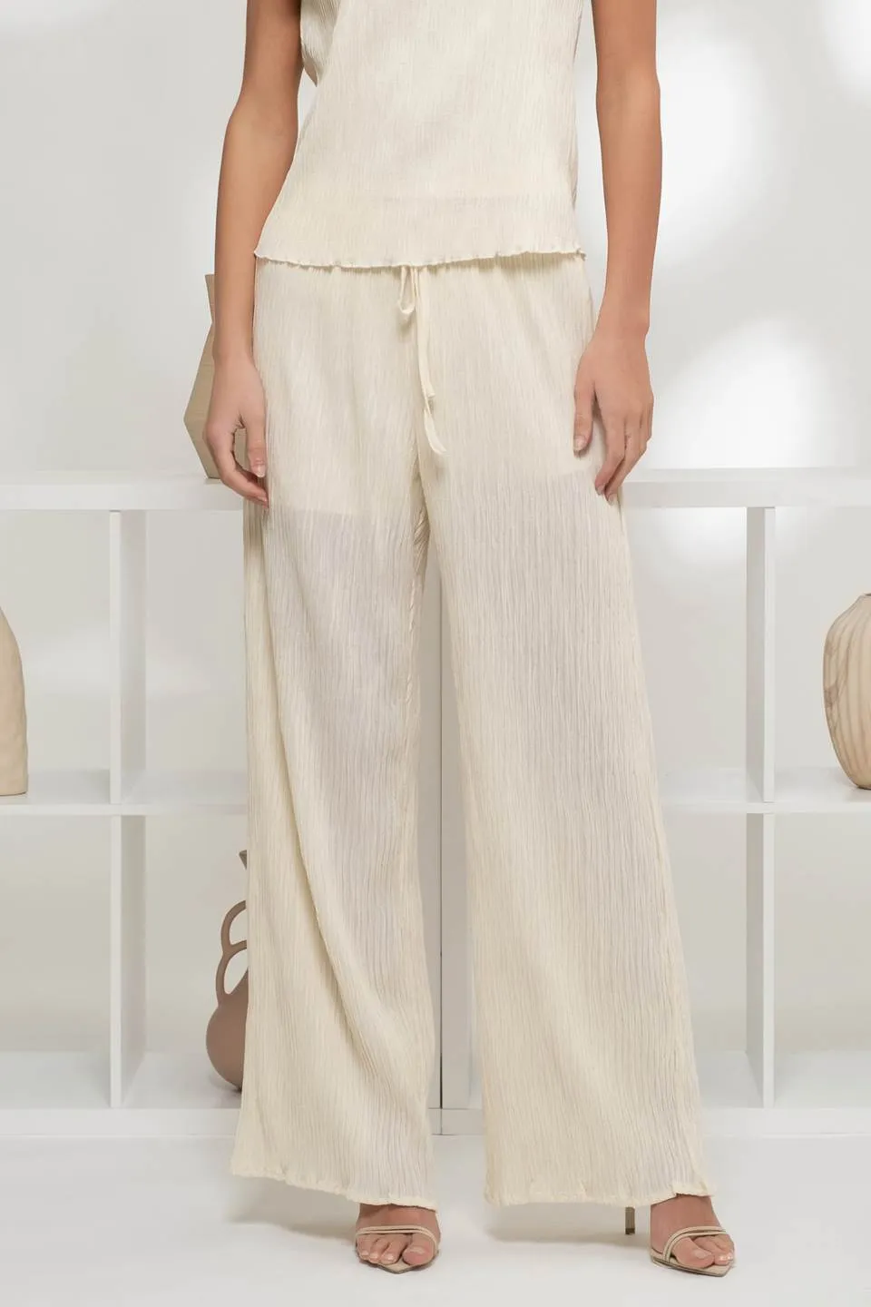HIGH WAIST PLISSE DRESS PANTS