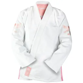Hyperfly "Premium 3.0" Women's BJJ Gi - White w/ Rose Quartz