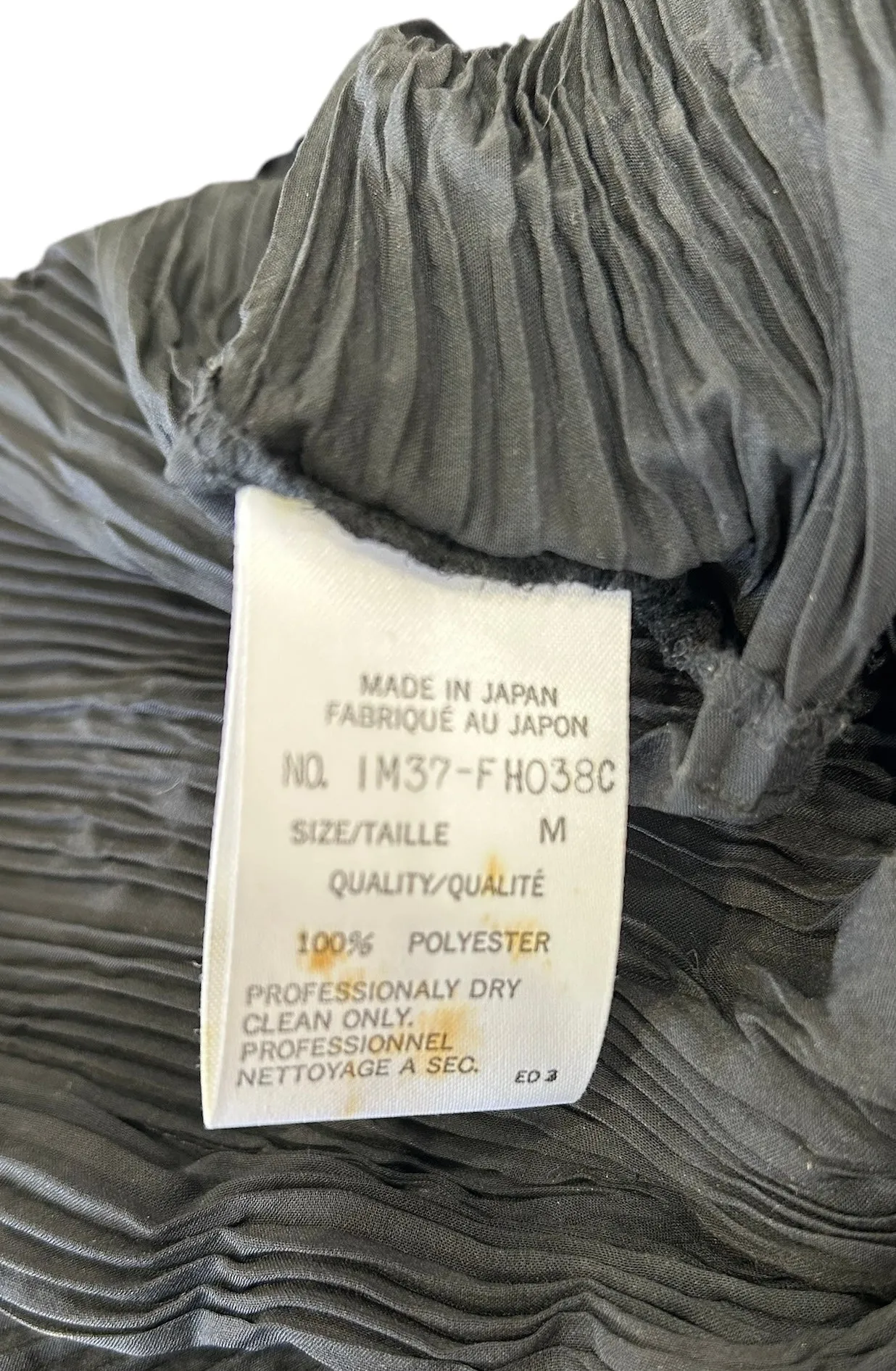 Issey Miyake 1990's Structural Deep Blue Sheer Pleated Avant Garde Gown