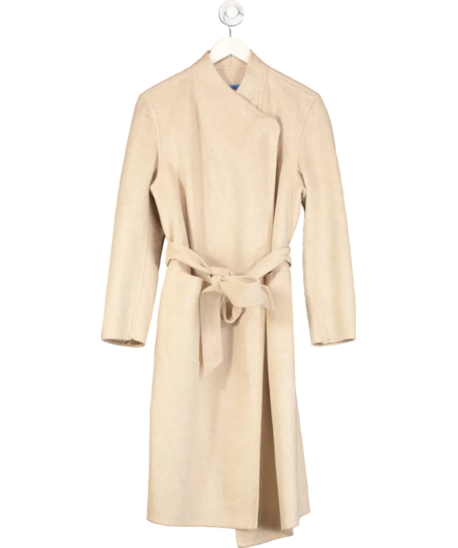 J McLaughlin Beige Iryna Soft Wool Coat - Sand UK M