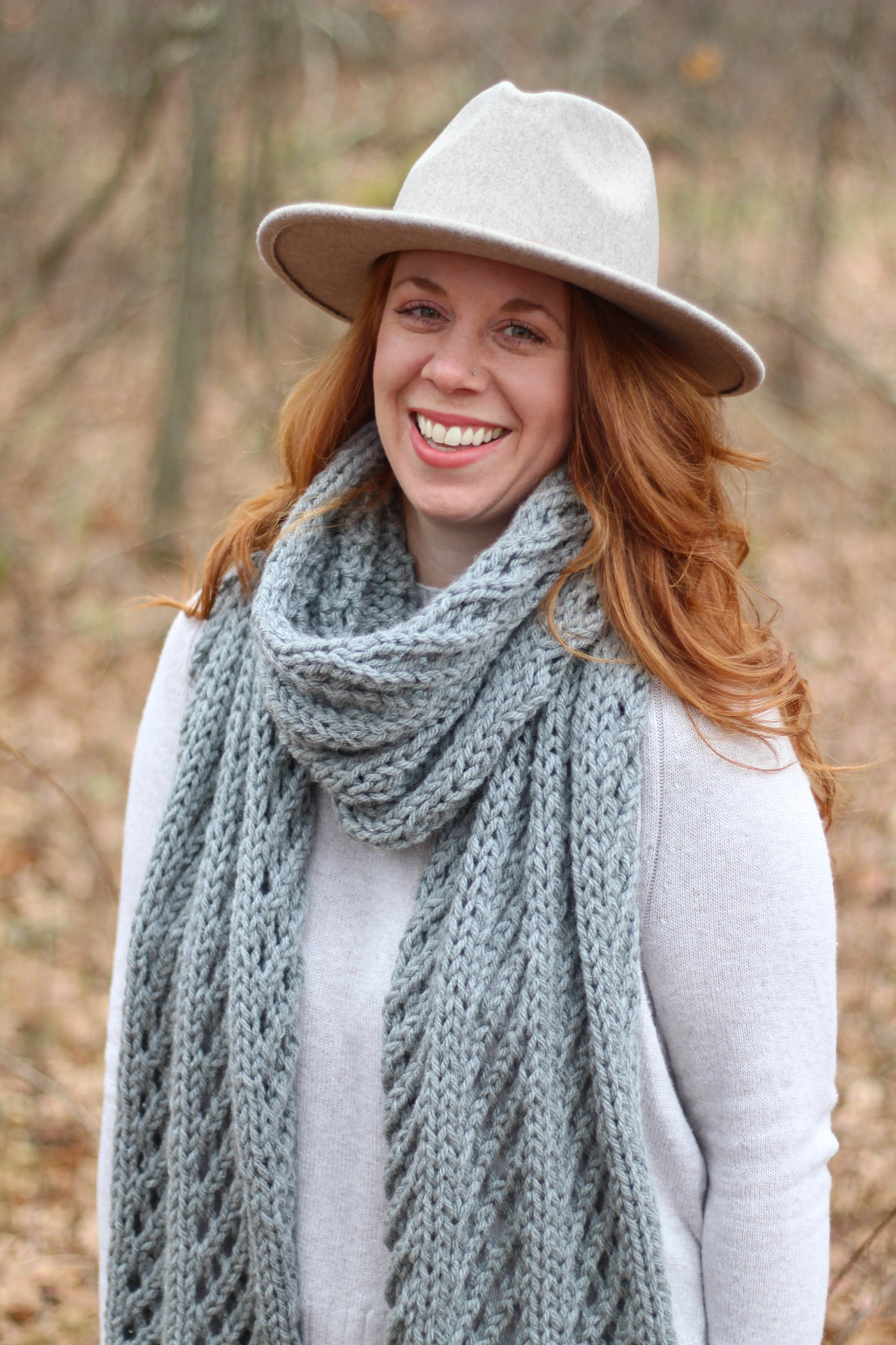 Knit Kit - Lattice Blanket Scarf