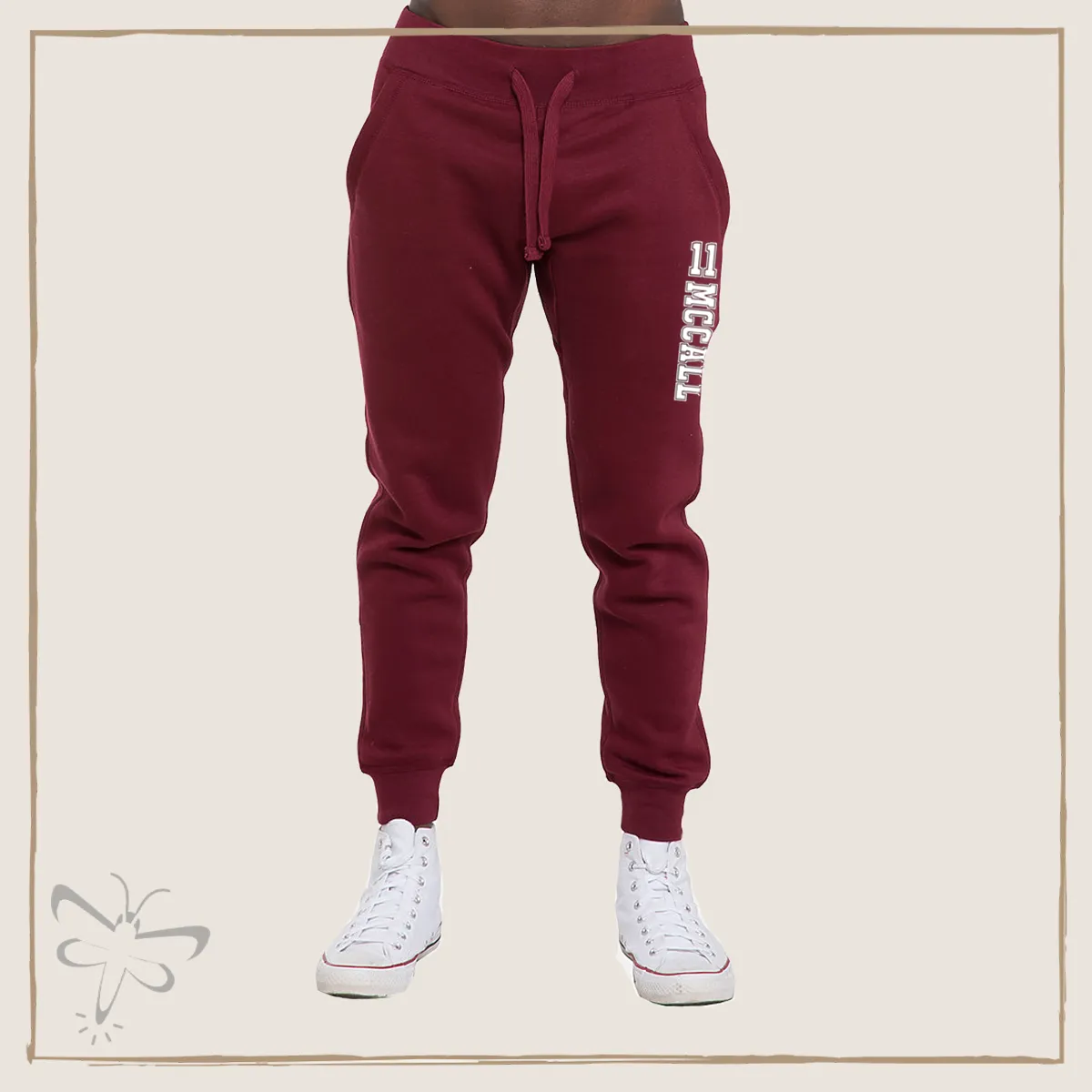 Lacrosse Burgundy Premium Fleece Joggers (Unisex)