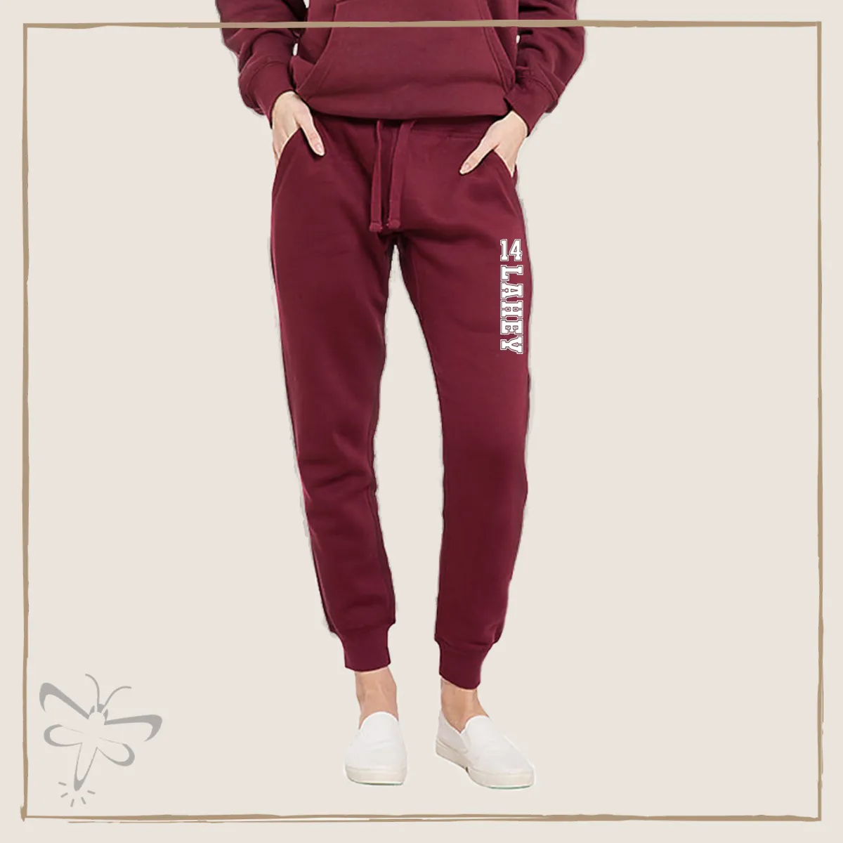Lacrosse Burgundy Premium Fleece Joggers (Unisex)