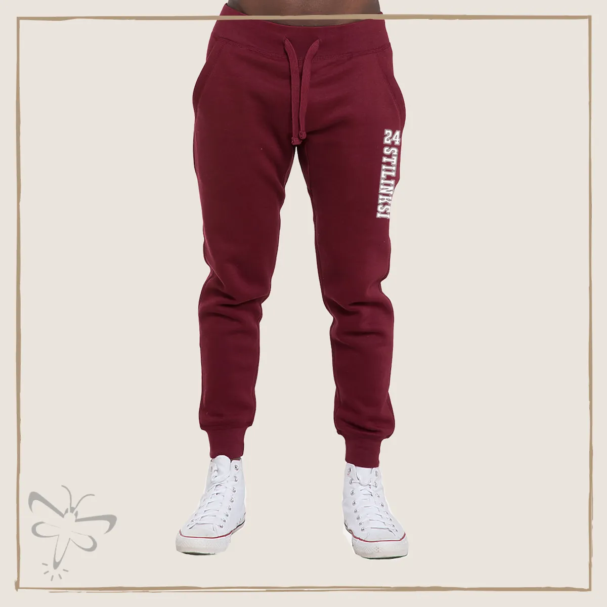 Lacrosse Burgundy Premium Fleece Joggers (Unisex)