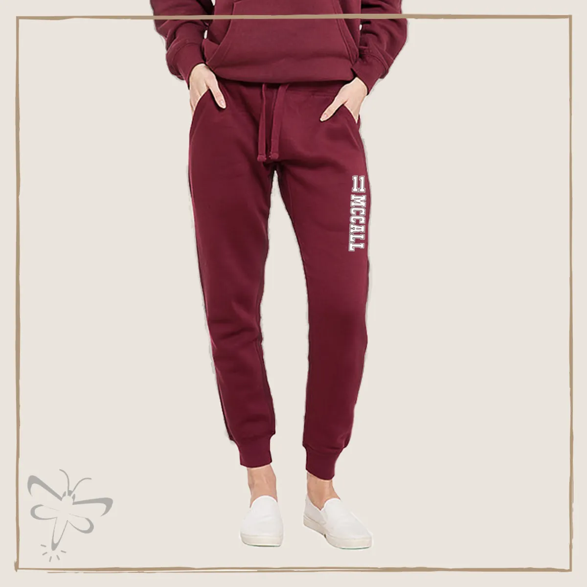 Lacrosse Burgundy Premium Fleece Joggers (Unisex)