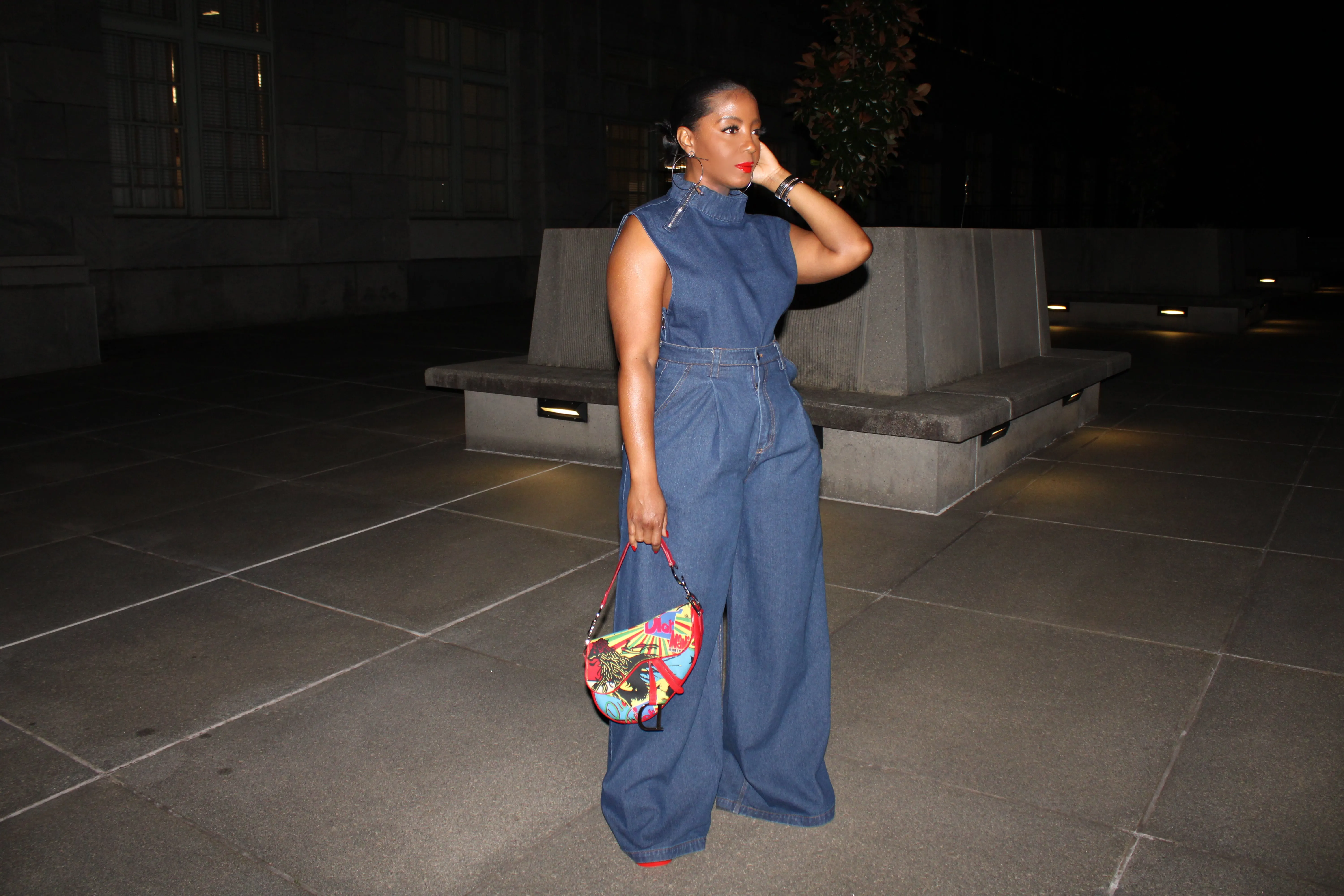 Lovin On Me Denim Pants Set