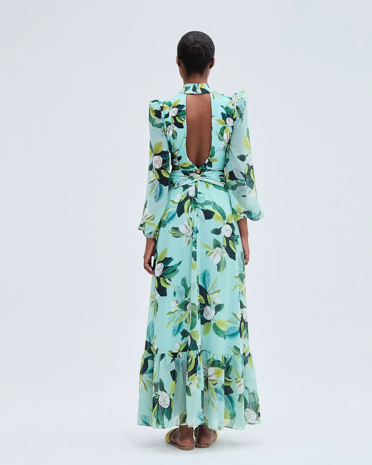 Magnolia Plunge Maxi Dress