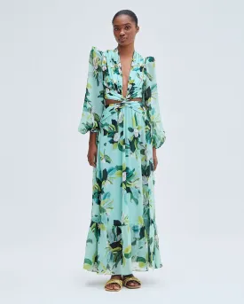 Magnolia Plunge Maxi Dress
