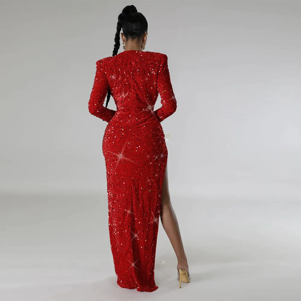 MALYBGG Sleeveless High-Slit Long Dress with Sexy Dress Set 900855LY