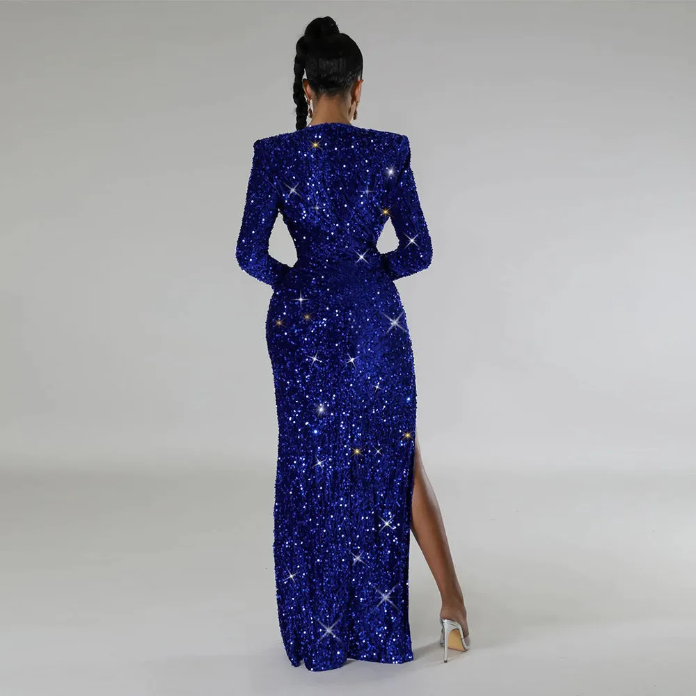 MALYBGG Sleeveless High-Slit Long Dress with Sexy Dress Set 900855LY
