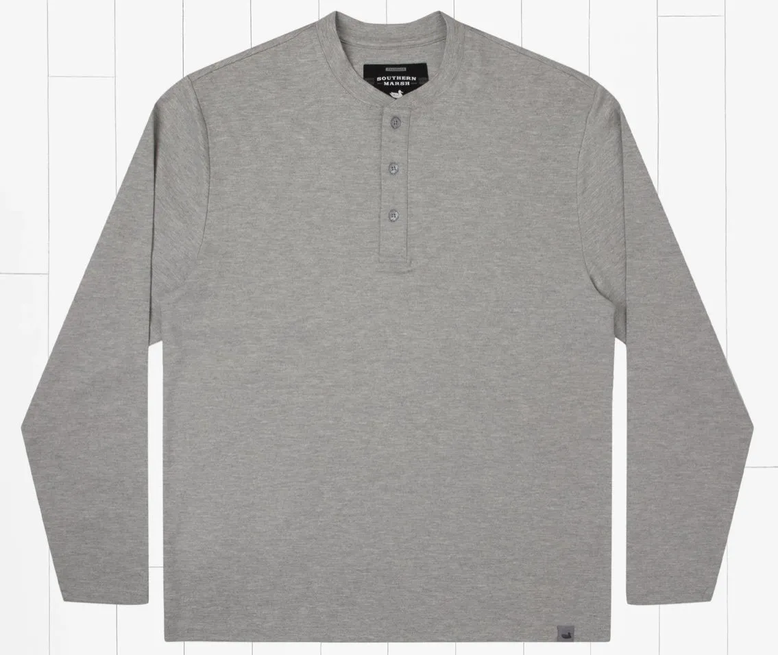 MarshLUX Henley Performance Shirt - Light Grey