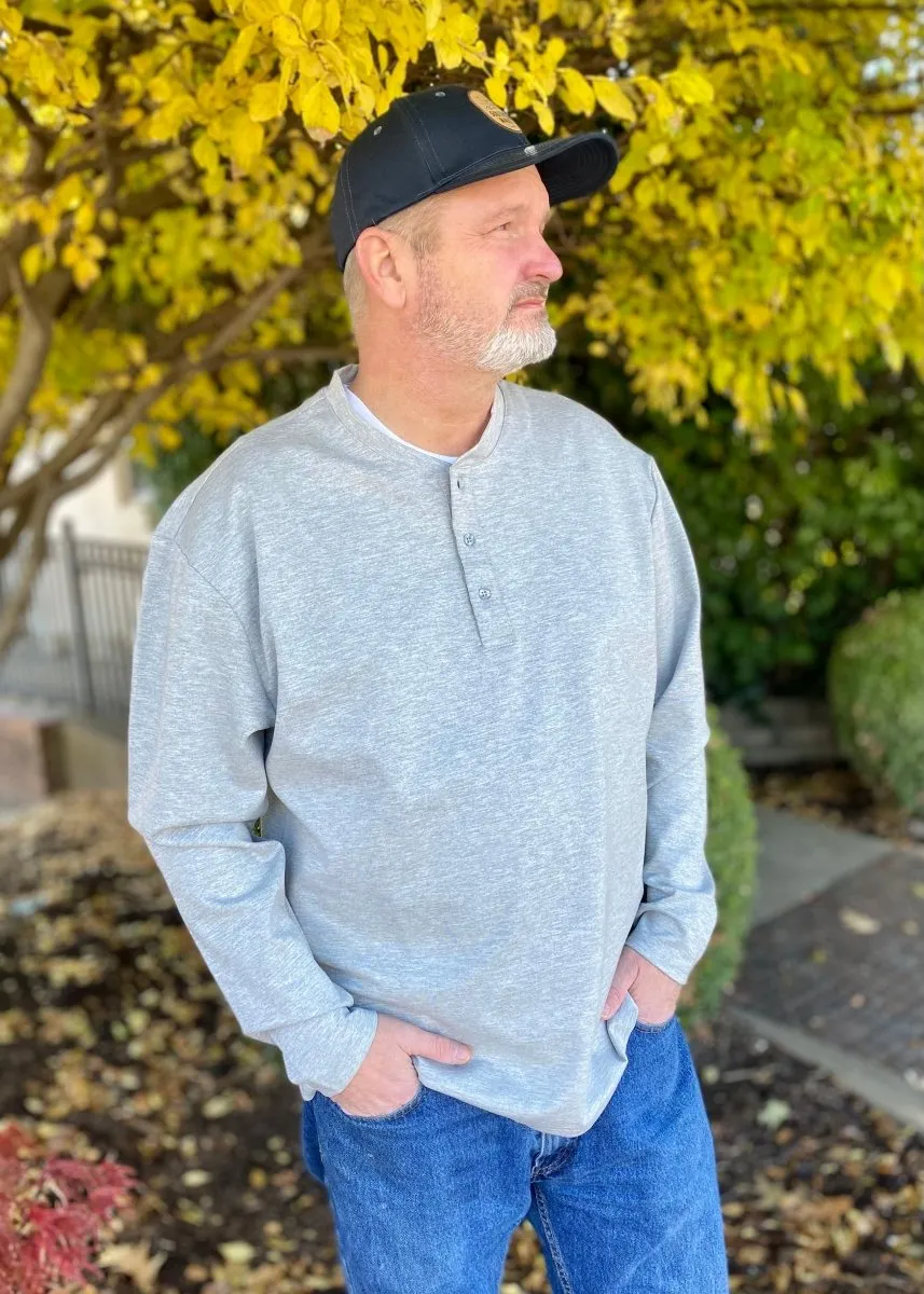 MarshLUX Henley Performance Shirt - Light Grey