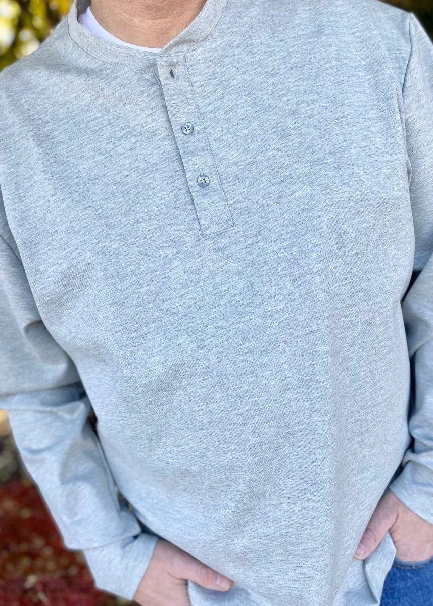 MarshLUX Henley Performance Shirt - Light Grey